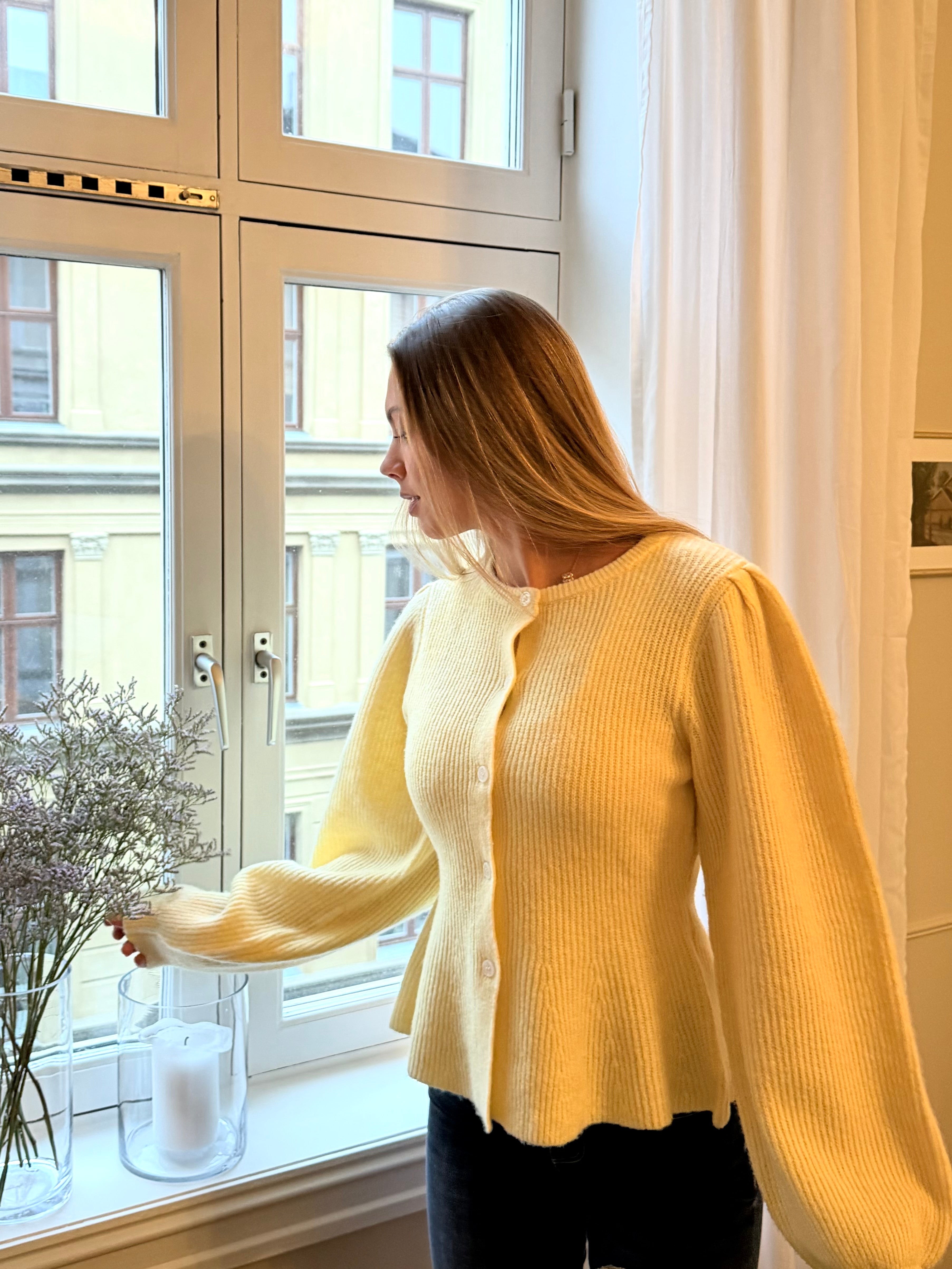 PCSILLY Knit Cardigan - Pale Banana